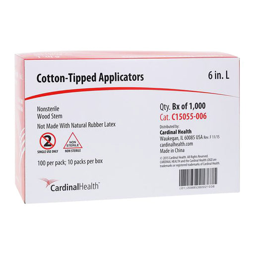 Cotton Tip Applicators Wood Shaft Non-Sterile 6 inch. Product number: C15055-600 by Cardinal Health