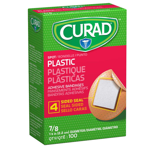 Curad Adhesive Spot Bandages, Plastic 7/8"