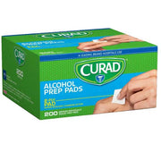  	Curad Alcohol Prep Pads 200 Per Box NDC 080196-302843