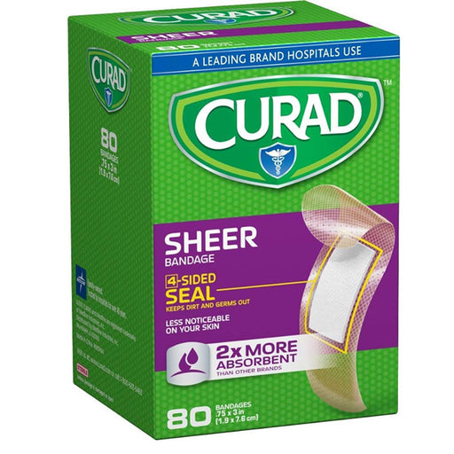 Curad Sheer Adhesive Bandages 80 Count