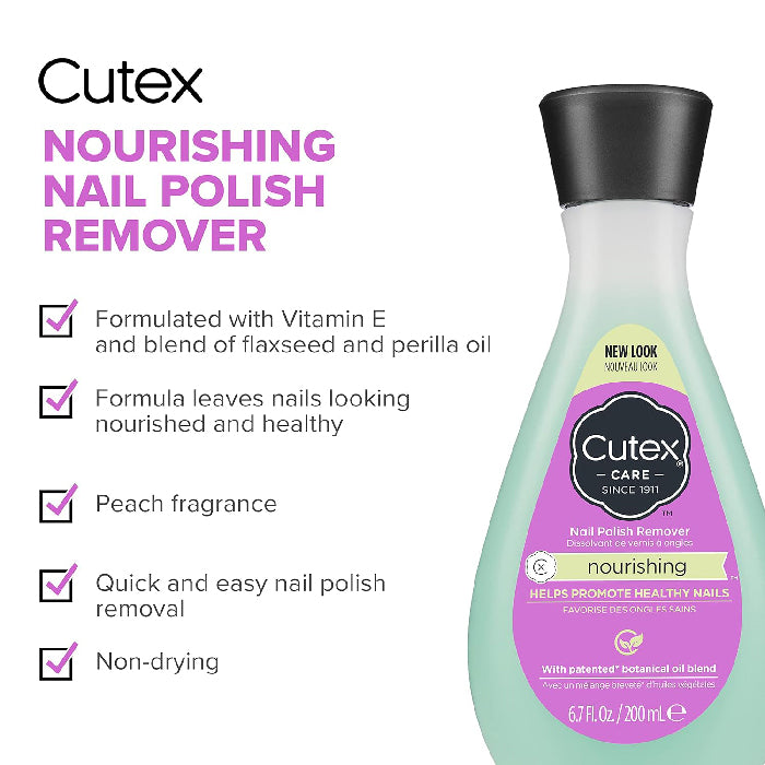 Revlon Cutex Nourishing Nail Polish Remover with Vitamins E & Apricot Oil 6.76 oz | Mountainside Medical Equipment 1-888-687-4334 to Buy