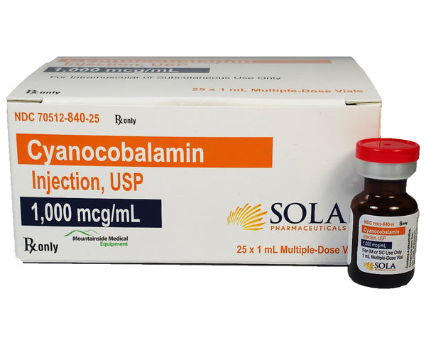 Cyanocobalamin B12: Energy & Nerve Health Vials (Rx) — Mountainside Medical