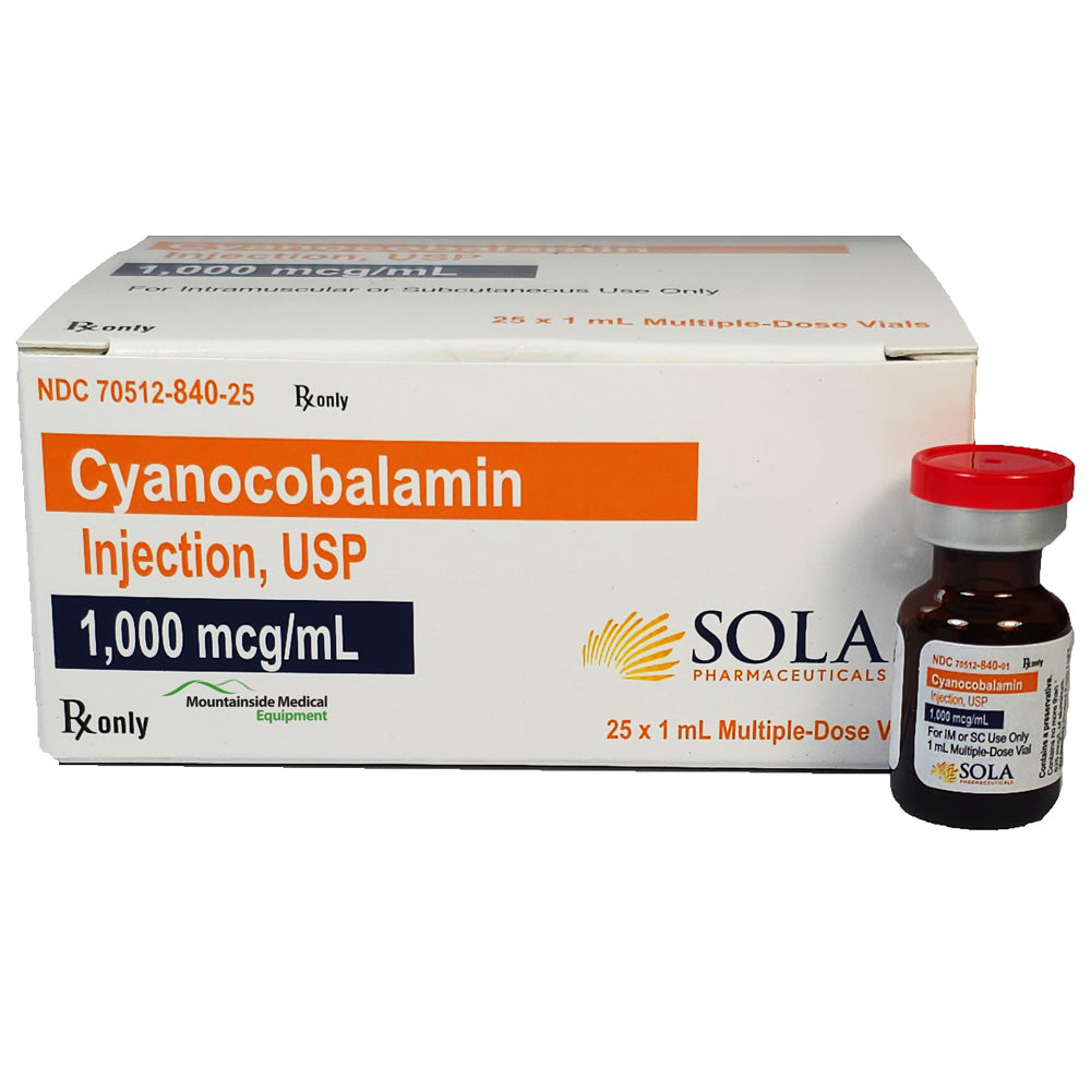 Cyanocobalamin B12: Energy & Nerve Health Vials (Rx) Mountainside Medical Cyanocobalamin B12: Energy & Nerve Health Vials (Rx) Mountainside Medical