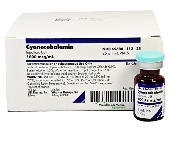 Cyanocobalamin for injection 1000 mcg Multiple-Dose 1mL x 25/Tray (Rx) — Mountainside Medical