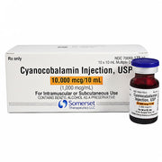 Cyanocobalamin injection 1000 mcg Multiple-Dose Vials 10mL by Somerse