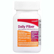 Bottle of Daily Fiber supplement Daily Psyllium Husk Powder Capsules.
