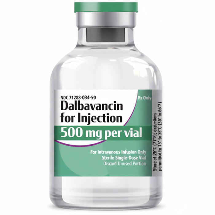 Dalbavancin Injection 500 mg Single-Dose Powder Vial