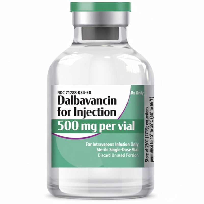Dalbavancin Injection 500 mg Single-Dose Powder Vial