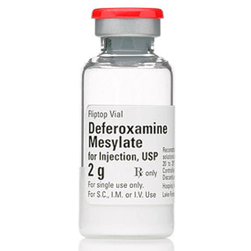 Deferoxamine Mesylate Injection 2 gram Vials, 4/Box by Pfizer Injectables