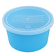 Denture Cups with Clear Lids, Blue, 50 per Sleeve