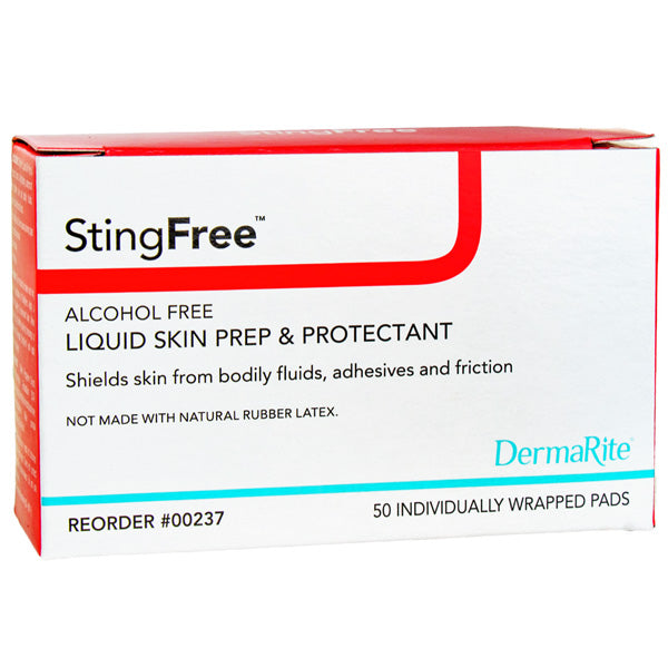 Dermarite 00237 StingFree Liquid Skin Prep & Shield Skin Barrier Wipes