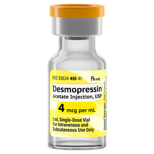 Desmopressin Acetate Injection 4 mcg per mL Single-Dose Vial 1 mL