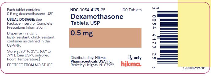 Package Label for Dexamethasone Tablets 0.5mg by Hikma 