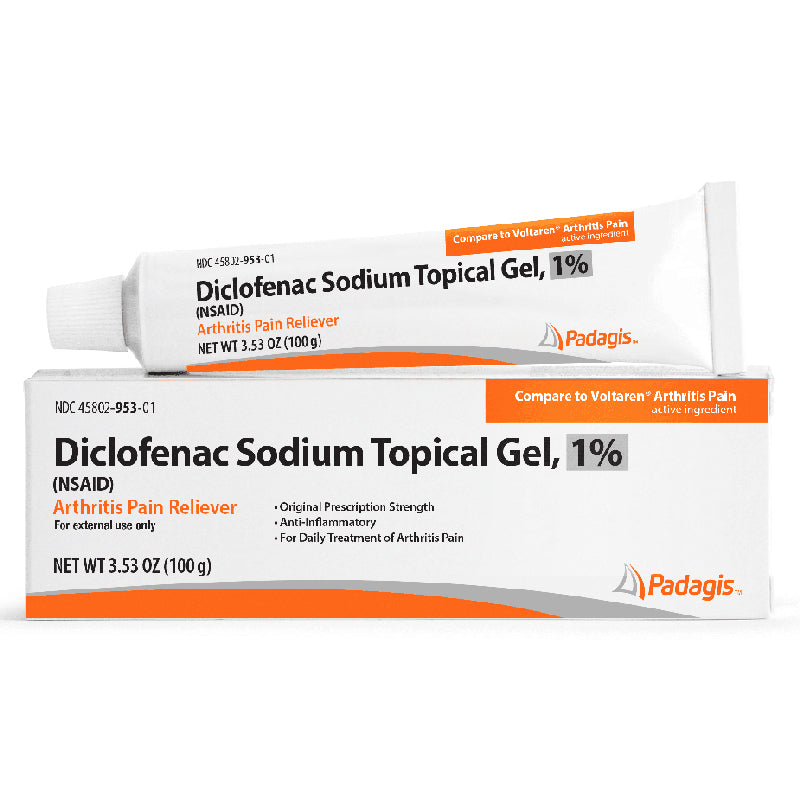 Buy Padagis US Diclofenac Sodium Topical Gel 1% Arthritis Pain Relief  online at Mountainside Medical Equipment