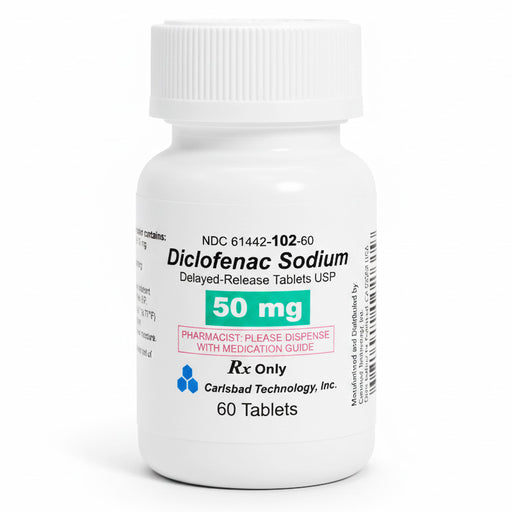Diclofenac Sodium 50 mg Tablet Carlsbad Technology, NDC: 61442-0102-60
