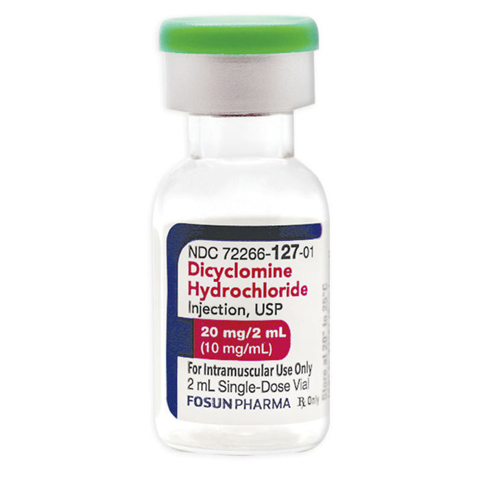 Dicyclomine Hydrochloride Injection 20 mg/2 mL SDV Mountainside Medical Dicyclomine Hydrochloride Injection 20 mg/2 mL SDV Mountainside Medical