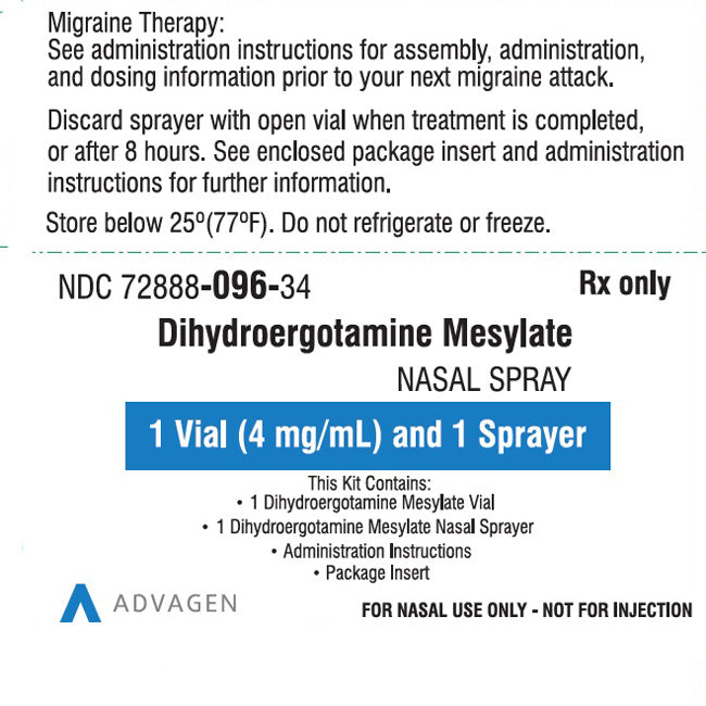 Dihydroergotamine Mesylate Nasal Spray 4 mg Mountainside Medical Dihydroergotamine Mesylate Nasal Spray 4 mg Mountainside Medical