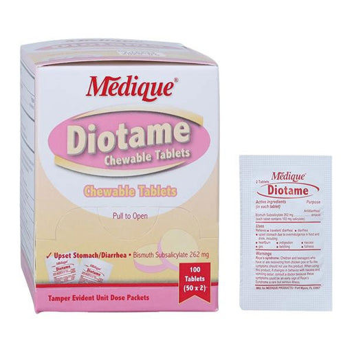 Diotame Bismuth Packets Unit Dose 100 Tablets by Medique
