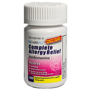 Diphenhydramine 25 mg tablets for allergy relief, antihistamine for itching, sneezing, runny nose, and sleep aid.