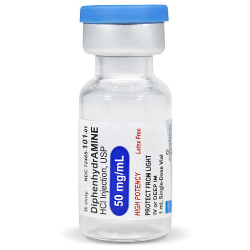 Diphenhydramine hydrochloride 50 mg/mL Single-Dose Vial 1 mL x 5/Box by Armas