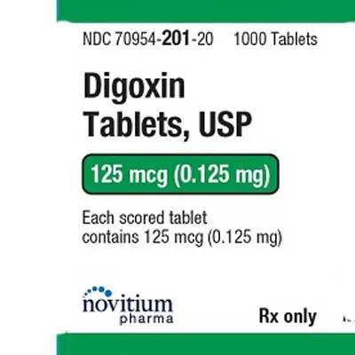 Digoxin Tablets 125 mcg (0.125 mg) by Novitium Pharma, 100 Count (RX)