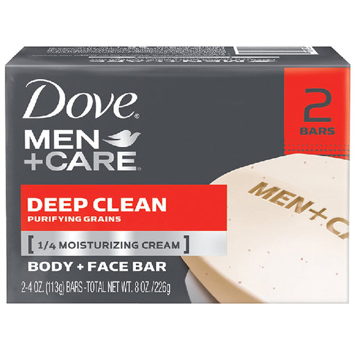 Buy Unilever Dove Men+Care Deep Clean Body and Face Bar Soap 2-Pack  online at Mountainside Medical Equipment