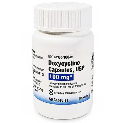 Doxycycline 100 mg Capsules by Strides 50 Count