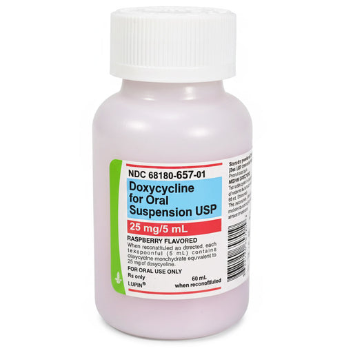 Doxycycline Oral Suspension 25 mg Lupin Pharma 68180-0657-01