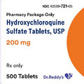 Hydroxychloroquine Tablets 200 mg Bulk 500 Count (Rx)
