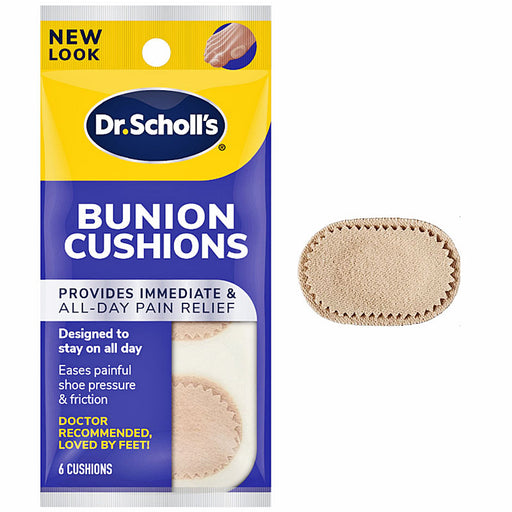 Dr Scholl's Bunion Cushion Adhesive Pads, All Day Pain Relief 6 Pack