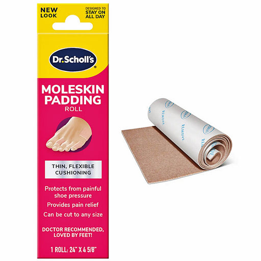 Dr. Scholl's Moleskin Padding Roll, Shoe Pain & Pressure Relief
