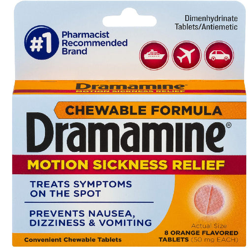 Buy MedTech Dramamine Chewable Tablets for Motion Sickness Relief 8 Count  online at Mountainside Medical Equipment
