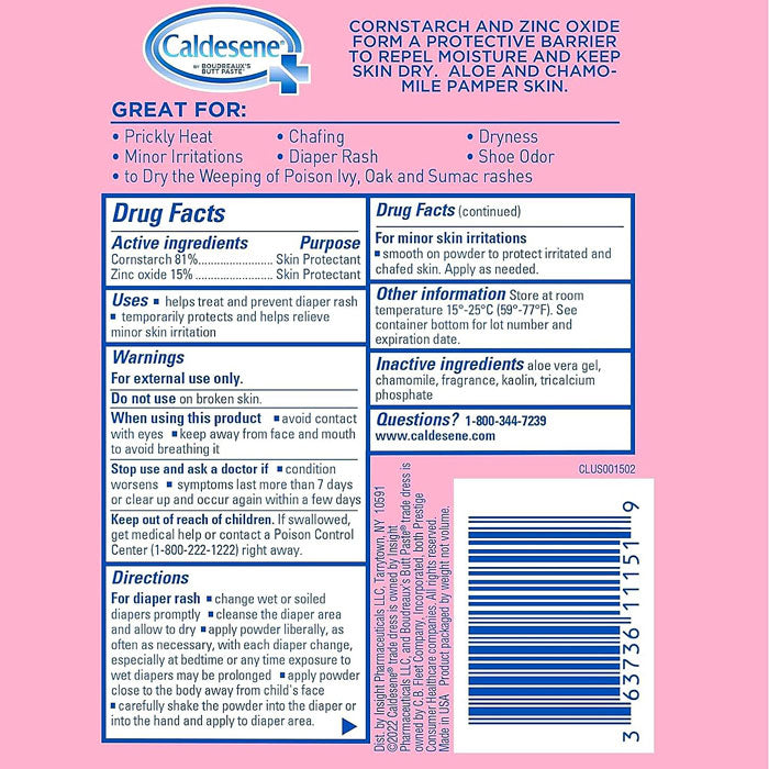 Drug Facts for Caldesene Medicated Protecting Powder