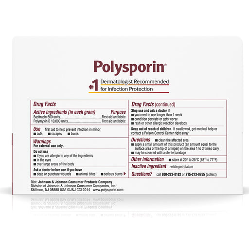 Drugs Facts Panel for Polysporin First Aid Antibiotic Ointment
