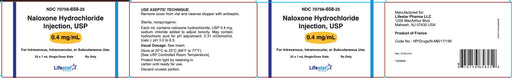 Drugs Facts Label for Naloxone Hydrochloride Injection 0.4 mgmL SIngle Dose Vials 1 mL