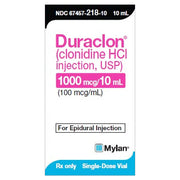 Duraclon Clonidine HCl Injection 100 mcg: Effective for pain relief and hypertension, precise injectable for cardiovascular health support.