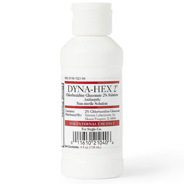 Dyna-Hex 2 CHG Antiseptic Solution with Chlorhexidine Gluconate 2%, 118 mL