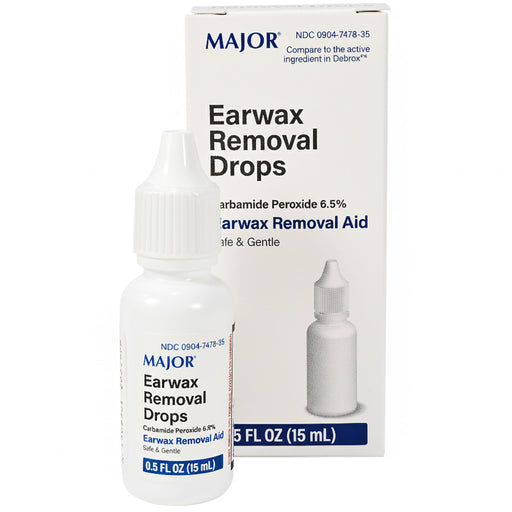 Earwax Removal Drops with Carbamide Peroxide 6.5% by Major Pharmaceuticals