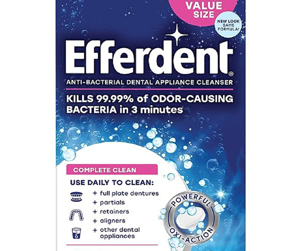 Efferdent Denture Cleanser Tablets Complete Clean 126 Count ...