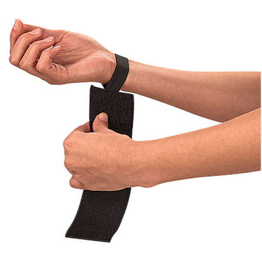 Elastic Wrist Support With Loop being put on wrist