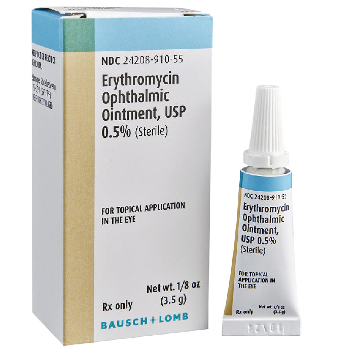 Bausch & Lomb Americas Erythromycin Ophthalmic Ointment 0.5%, Sterile 3.5 grams (Rx) | Buy at Mountainside Medical Equipment 1-888-687-4334