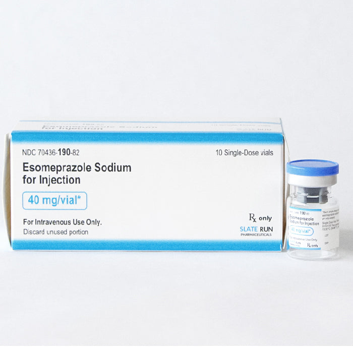 Buy Slate Run Pharmaceuticals Esomeprazole Sodium for Injection 40 mg Per Vial  online at Mountainside Medical Equipment