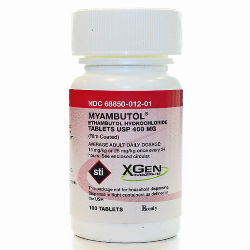 Buy X-Gen Pharmaceuticals Ethambutol Hydrochloride Tablets 400 mg, 100 Tablets  online at Mountainside Medical Equipment