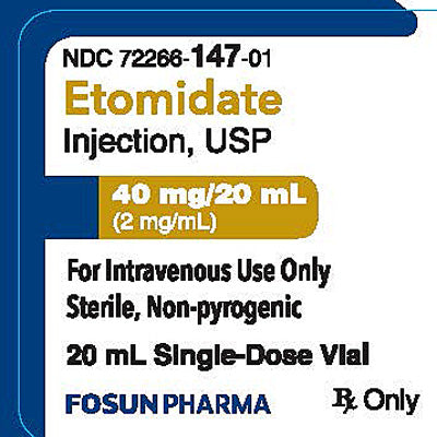 Etomidate for Injection 2 mg Single-dose Vials 20mL