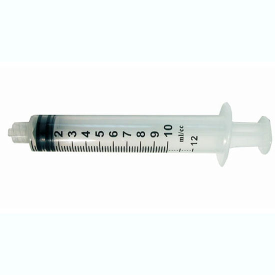 Exel 26265 Syringe Only, General Purpose Syringe 10-12cc Luer Lock with Cap