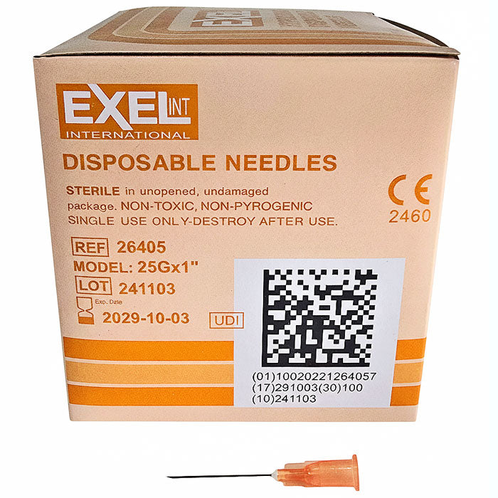 Exel 26405 25 gauge x 1 inch Needles