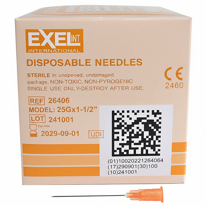 Exel 26406 25 gauge x 1 1-2 Needles