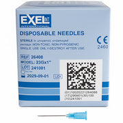 Exel 26408 23 gauge x 1 inch Needles 100 box