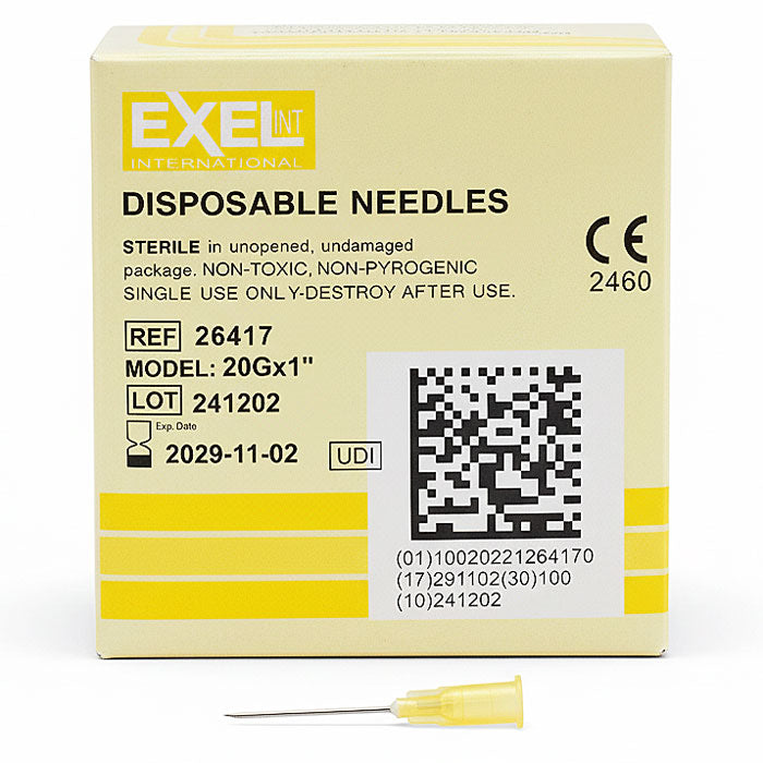 Exel 26417 20 gauge x 1 inch Needles
