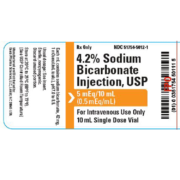 Sodium Bicarbonate 4.2% label